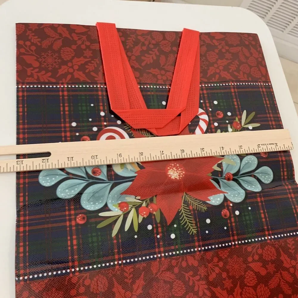 4-Piece Christmas Gift Package: Gift Bag, Booties, Card, and Suncatcher New